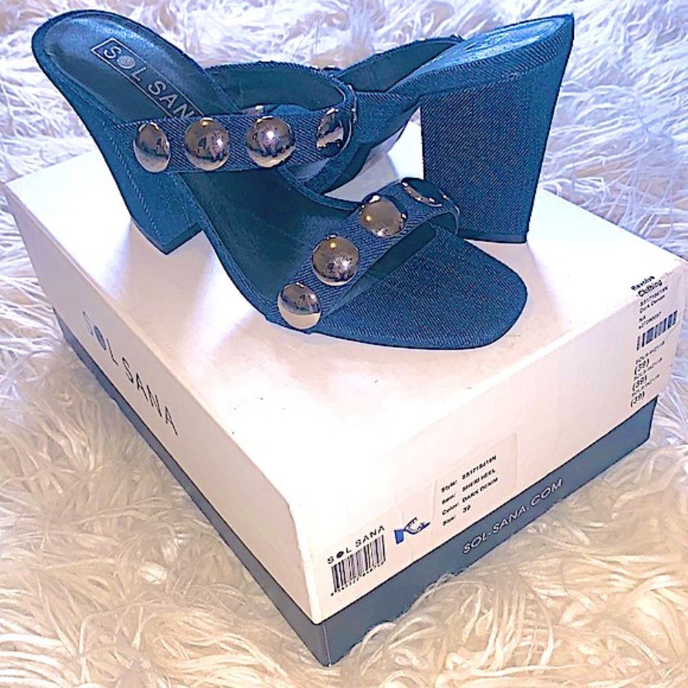 NIB Sol Sana Sheri Denim Heel